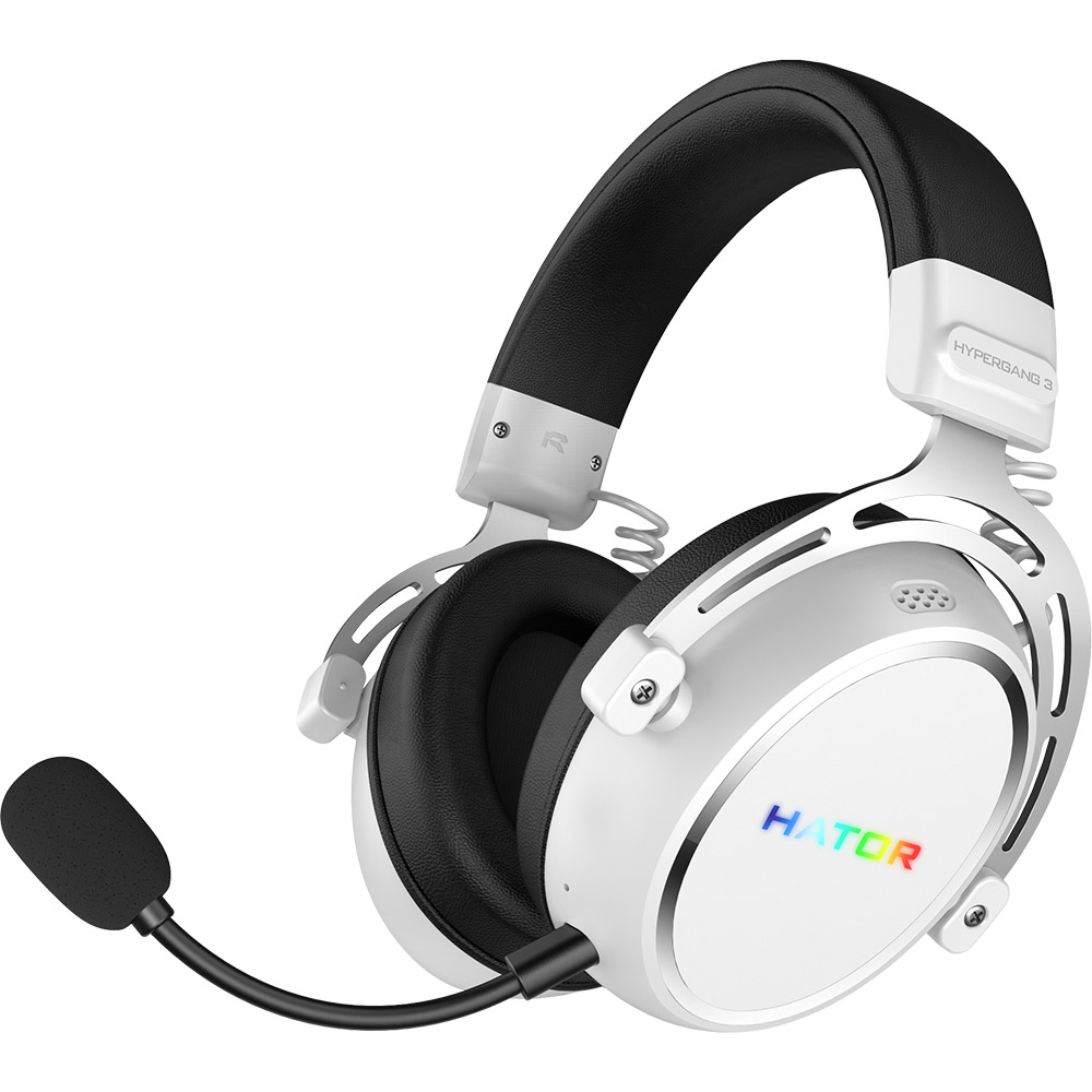 Гарнітура HATOR HYPERGANG 3 Hi-Res Wireless White (ESH56) Додатково Система активного шумоподавлення Hybrid ANC, Технологія ClearScan, Технології Spatial Audio та Head Tracking, Підтримка фірмової мобільної програми HATOR SyncHUB