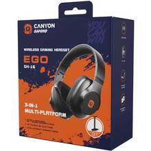 Гарнитура CANYON EGO GH-16 3in1 2.4Ghz+BT Black (CND-SGHS16B)