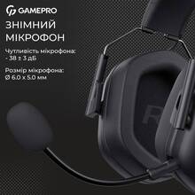 Гарнітура GAMEPRO Genesis Hunter Black (HS1350B)