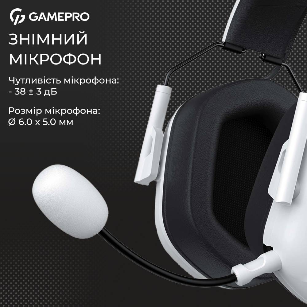 Зовнішній вигляд Гарнітура GAMEPRO Genesis Hunter White (HS1350W)