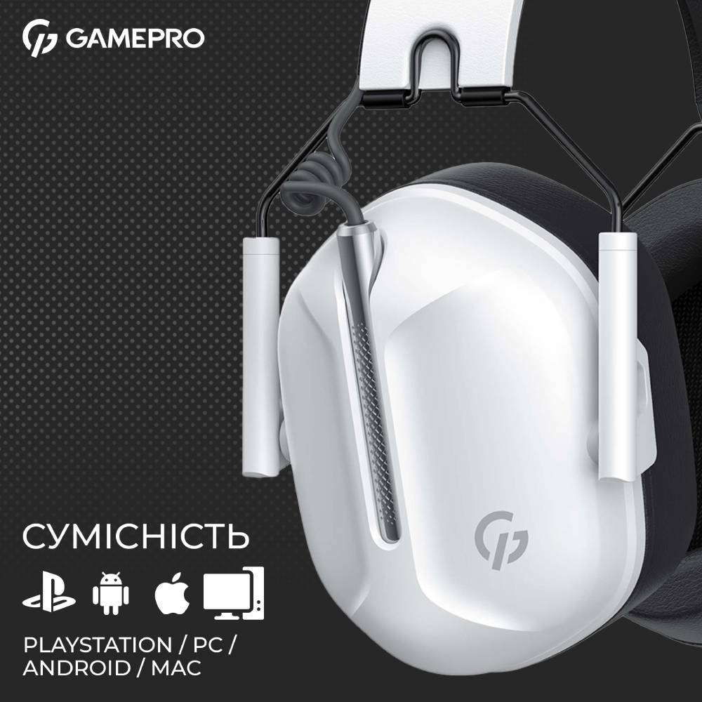 У Фокстрот Гарнітура GAMEPRO Genesis Hunter White (HS1350W)