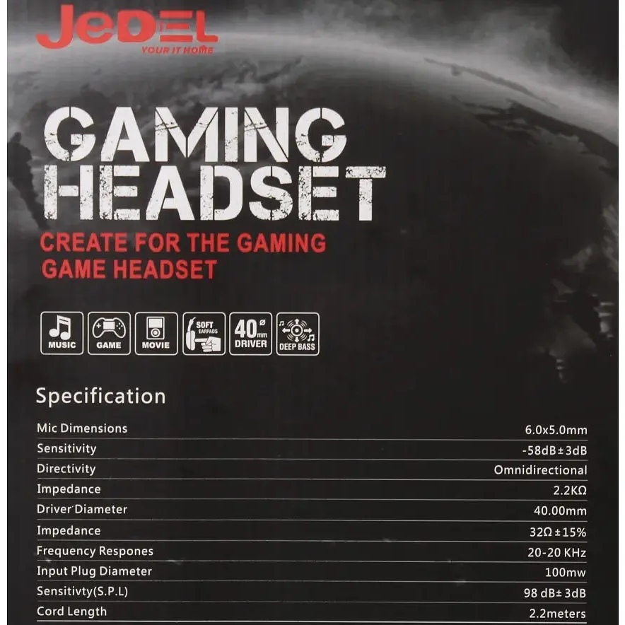 Фото Гарнітура JEDEL GH-183 Black