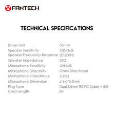 Гарнитура FANTECH HQ53 FLASH Black