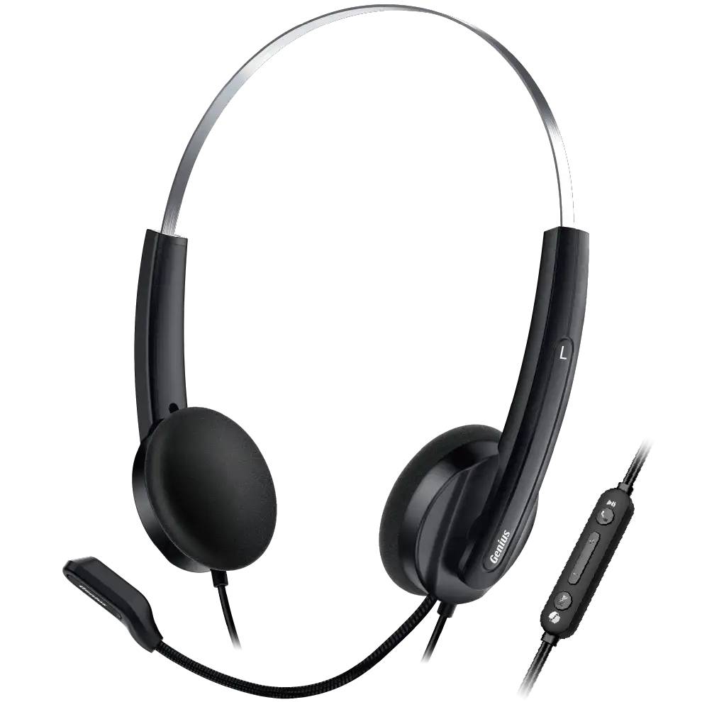 Гарнитура GENIUS HS-220U USB-C 2.4m Black Класс классическая