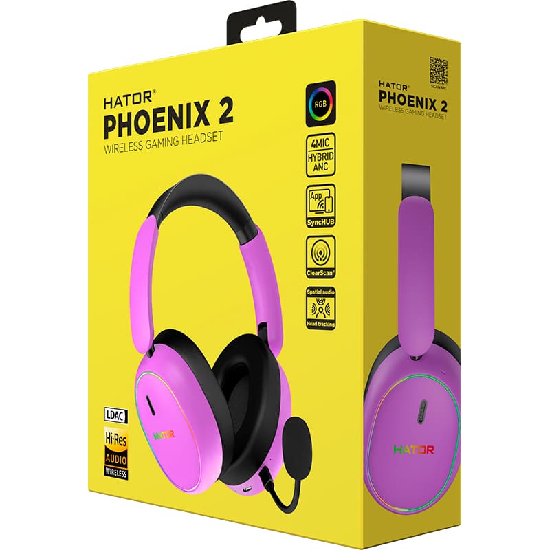 Заказать Гарнитура HATOR PHOENIX 2 Hi-Res Wireless Cyber Violet (ESH42)