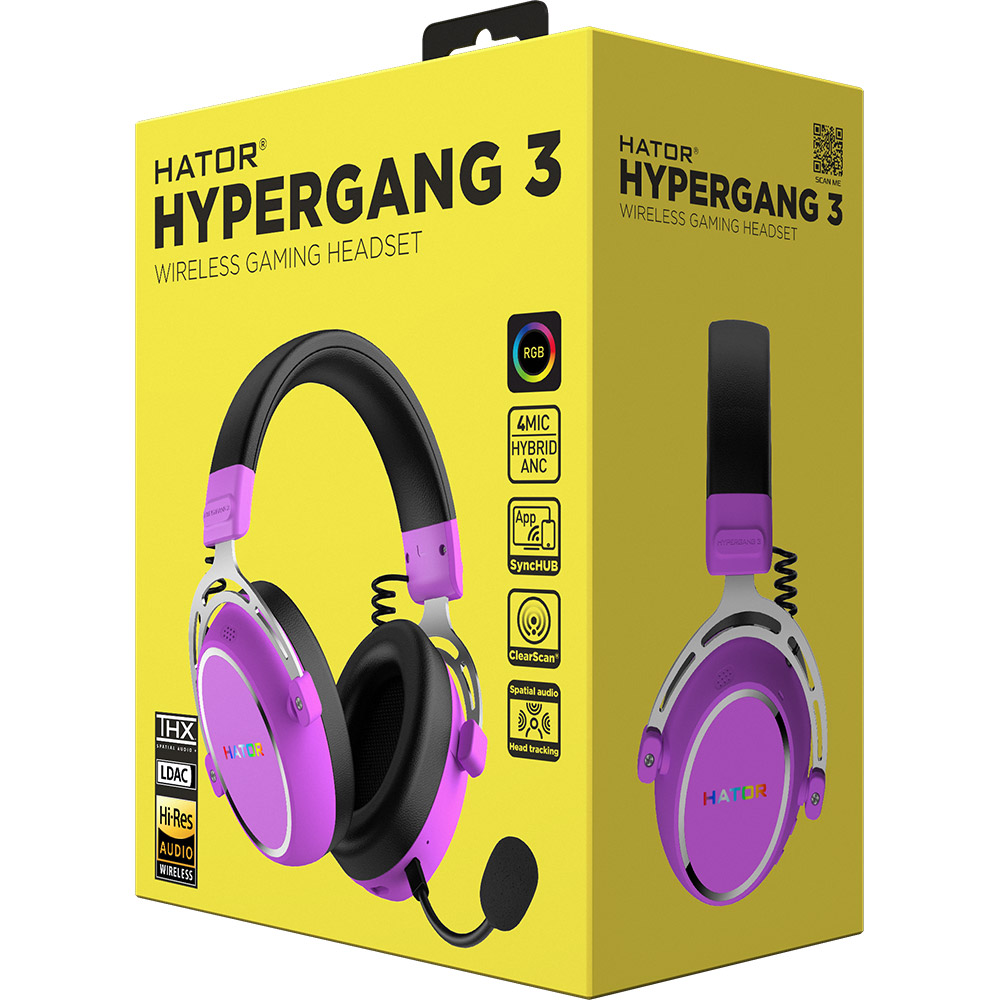 Зображення Гарнітура HATOR HYPERGANG 3 Hi-Res Violet (ESH52)