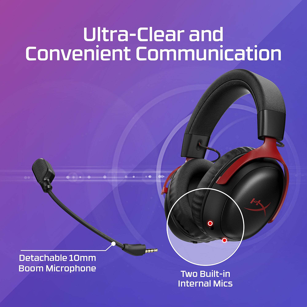 У Фокстрот Гарнітура HYPERX Cloud III S Wireless Black-Red (A59Z0AA)