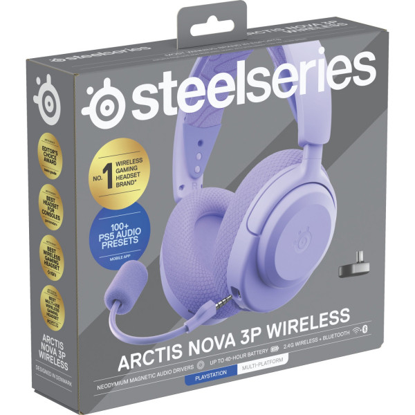 В Україні Гарнітура STEELSERIES Arctis Nova 3P MultiPlatform Lavender (61692)