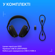 Гарнитура LOGITECH G321 LIGHTSPEED Black (981-001563)