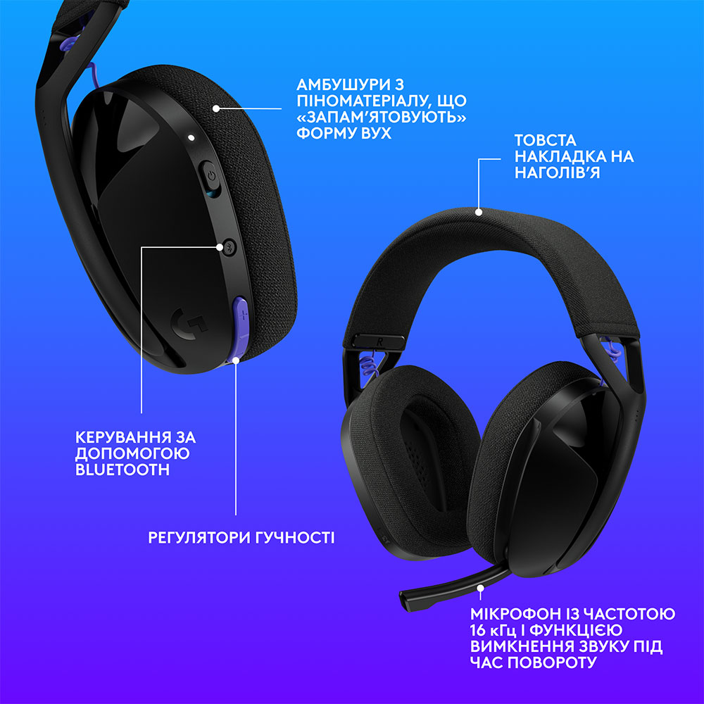 Заказать Гарнитура LOGITECH G321 LIGHTSPEED Black (981-001563)