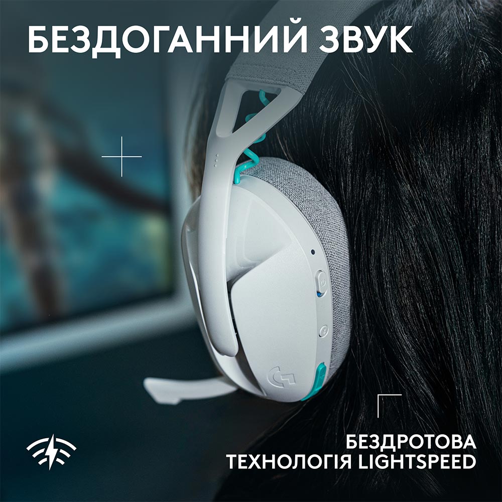 Гарнитура LOGITECH G321 LIGHTSPEED White (981-001569) Конструкция полноразмерные (полный обхват уха)