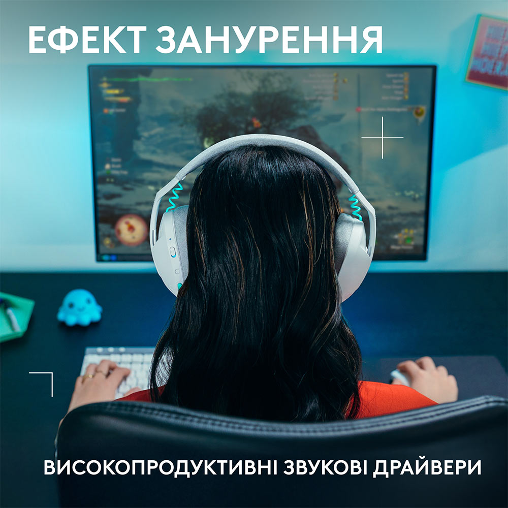 Внешний вид Гарнитура LOGITECH G321 LIGHTSPEED White (981-001569)