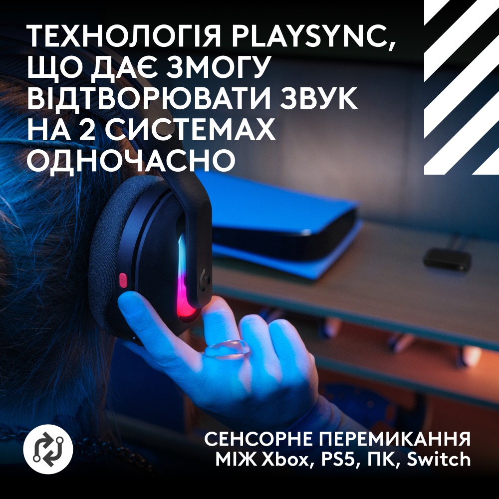 В Україні Гарнітура LOGITECH G ASTRO A20 X LIGHTSPEED Wireless Console Gaming with PLAYSYNC AUDIO Black (939-002247)