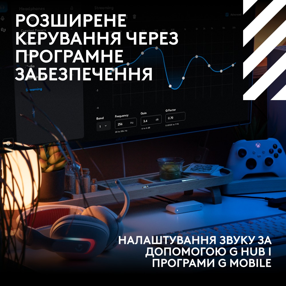 Изображение Гарнитура LOGITECH G ASTRO A20 X LIGHTSPEED Wireless Console Gaming with PLAYSYNC AUDIO White (939-002253)