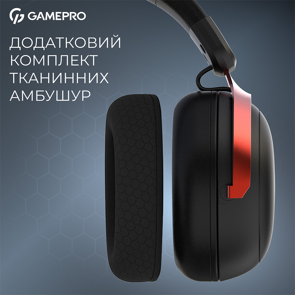 Фото 14 Гарнітура GAMEPRO Asgard Freya Pro Black/Red (HSW201BR)