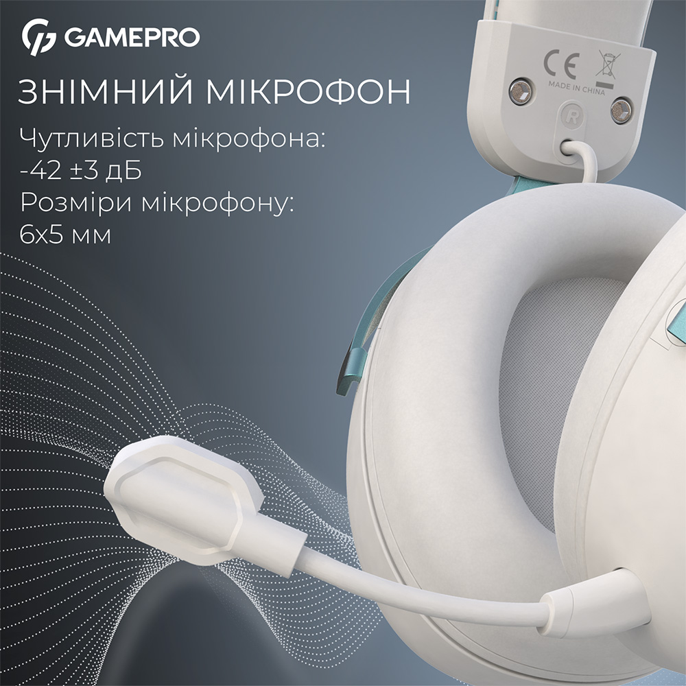 Изображение Гарнитура GAMEPRO Asgard Freya Pro White/Blue (HSW201WB)