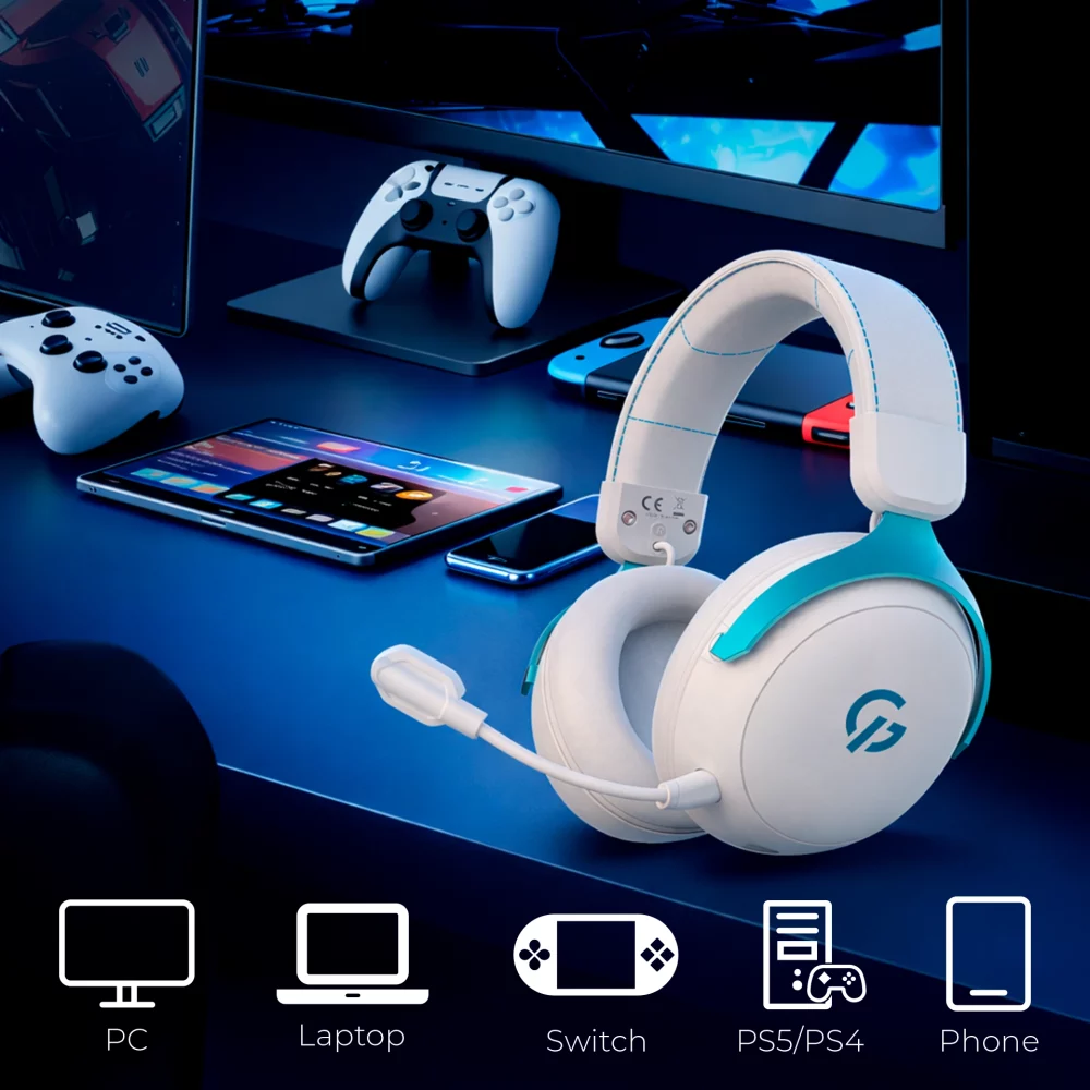 Гарнитура GAMEPRO Asgard Freya Pro White/Blue (HSW201WB) Особенности съемный кабель