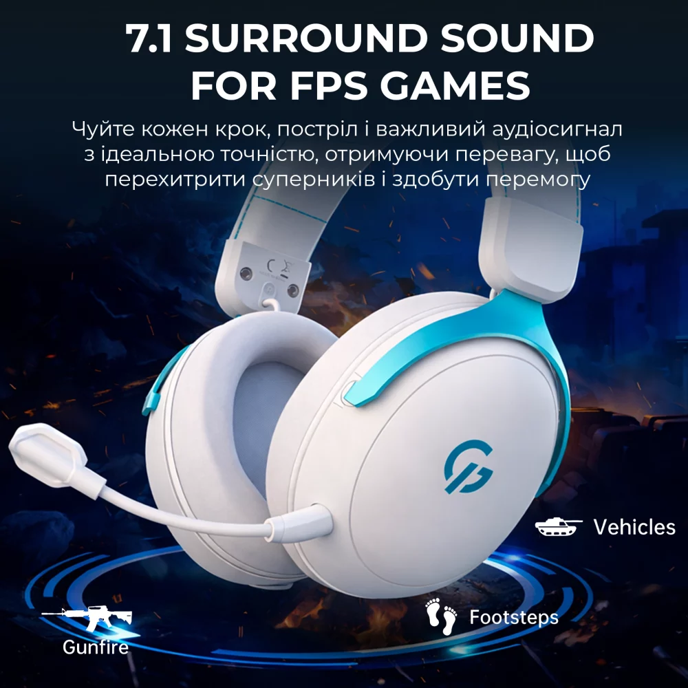 Заказать Гарнитура GAMEPRO Asgard Freya Pro White/Blue (HSW201WB)
