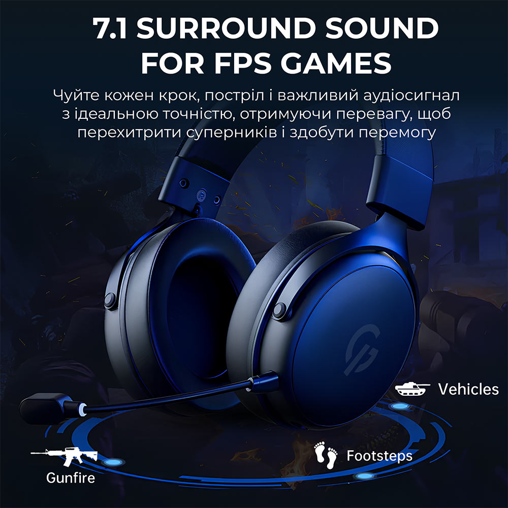 В інтернет магазині Гарнітура GAMEPRO Asgard Skadi Black (HSW191B)