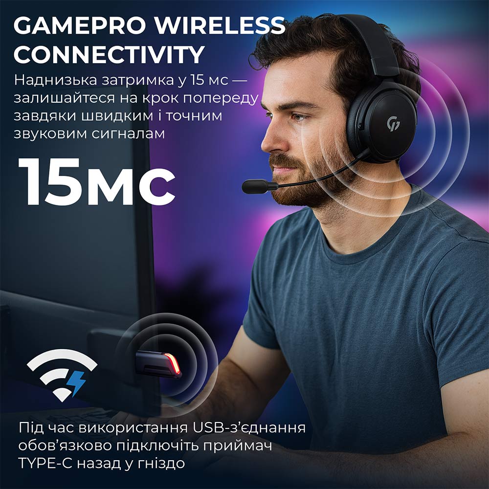 Огляд Гарнітура GAMEPRO Asgard Skadi Black (HSW191B)