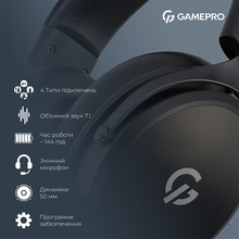 Гарнитура GAMEPRO Asgard Skadi Black (HSW191B)