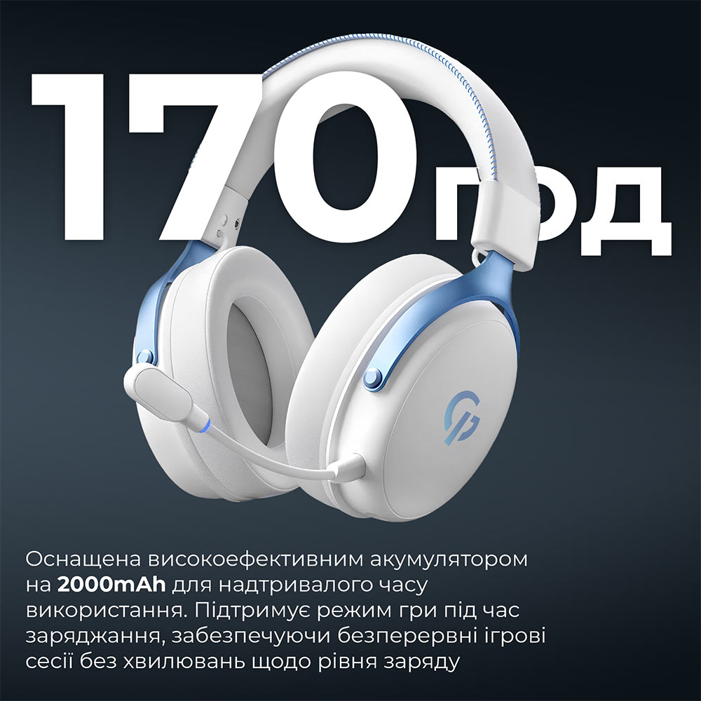 Фото Гарнитура GAMEPRO Asgard Skadi White/Blue (HSW191WB)