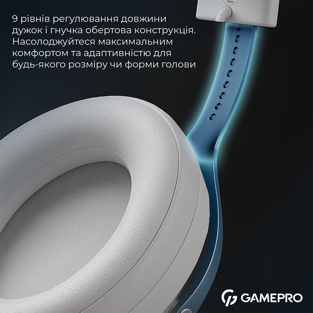 Фото 20 Гарнитура GAMEPRO Asgard Skadi White/Blue (HSW191WB)