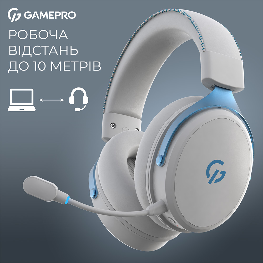 Фото Гарнитура GAMEPRO Asgard Skadi White/Blue (HSW191WB)