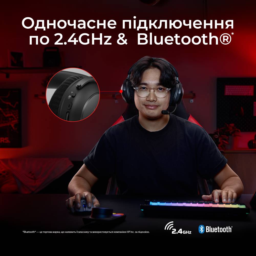 Гарнітура HYPERX Cloud Alpha 2 Wireless Black (AJ5C7AA) Фото 14 Гарнітура HYPERX Cloud Alpha 2 Wireless Black (AJ5C7AA)