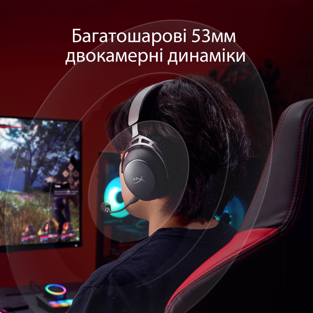 Гарнітура HYPERX Cloud Alpha 2 Wireless Black (AJ5C7AA) У Фокстрот Гарнітура HYPERX Cloud Alpha 2 Wireless Black (AJ5C7AA)