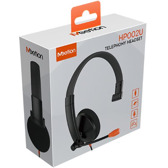 Гарнітура MEETION MT-HP002U-A Black/Orange Зовнішній вигляд Гарнітура MEETION MT-HP002U-A Black/Orange