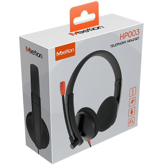 Гарнітура MEETION MT-HP003-A Black/Orange Зовнішній вигляд Гарнітура MEETION MT-HP003-A Black/Orange