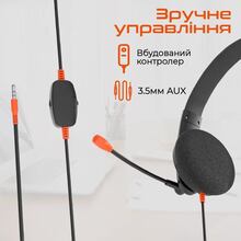 Гарнітура MEETION MT-HP002-A Black/Orange Гарнітура MEETION MT-HP002-A Black/Orange