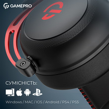 Гарнітура GamePro Asgard Skald Origin Black-Red (HS850BR)