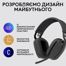 Гарнітура LOGITECH ZONE VIBE Wireless UC Wireless GRAPHITE (981-001199)