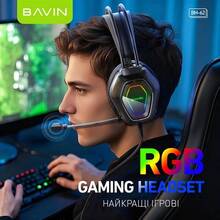 Гарнитура BAVIN BH-62 GAMING Hi-Res RGB LIGHT Black (HB-BH-62-BK)