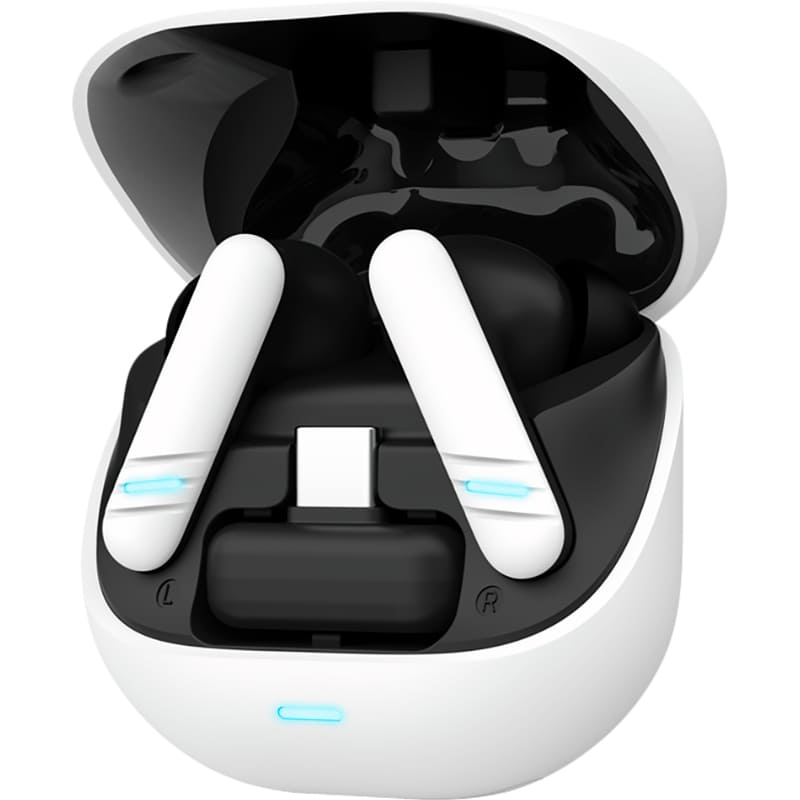 Гарнітура TRUST GTX 409 Oxxie Earbuds White (25478) Додатково До 40 годин роботи від акумуляторів та до 8 годин безперервної гри від однієї зарядки; Чотири мікрофони ENC із функцією придушення фонового шуму; Сумісність з ПК, PlayStation, Nintetndo Switch