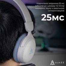 Гарнітура AJAZZ AHM08 MAX 3-Mode White (AHM08-MAX-PWB)