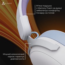 Гарнітура AJAZZ AHM08 MAX 3-Mode White (AHM08-MAX-PWB)