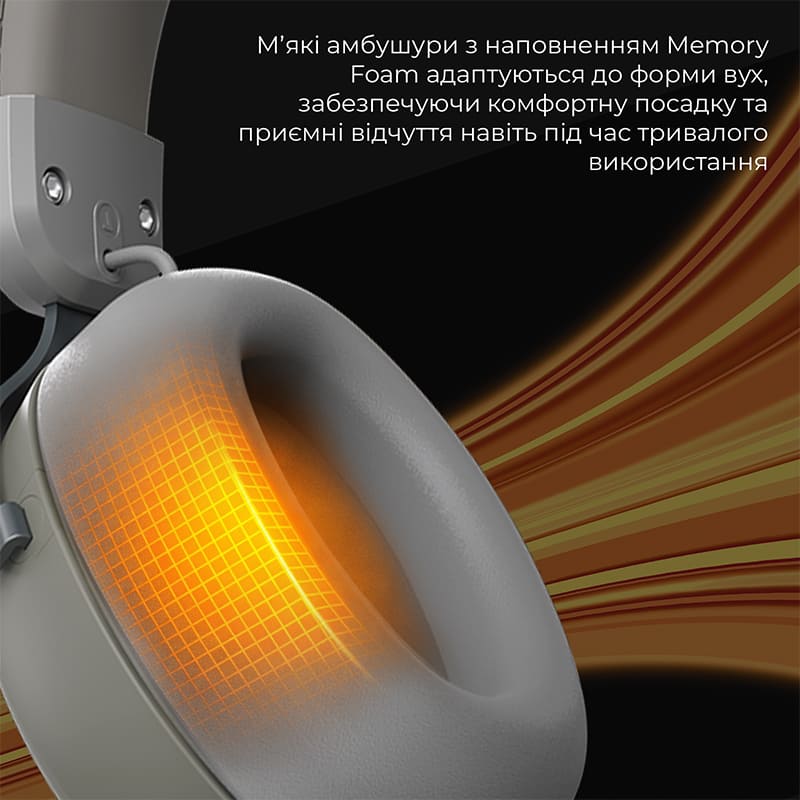 В Фокстрот Гарнитура AJAZZ AHM08 MAX 3-Mode Grey (AHM08-MAX-GW)