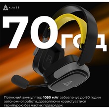 Гарнітура AJAZZ AHM09 MAX 3-Mode Black (AHM09-MAX-BGY)
