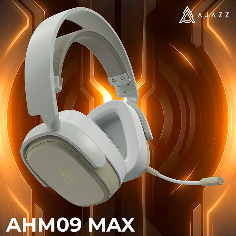 Зовнішній вигляд Гарнітура AJAZZ AHM09 MAX 3-Mode Grey (AHM09-MAX-GW)