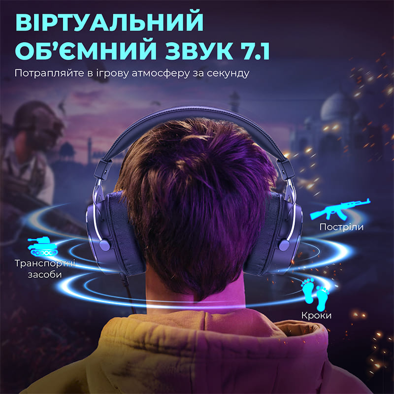 Покупка Гарнітура FIFINE H16 7.1 RGB Black