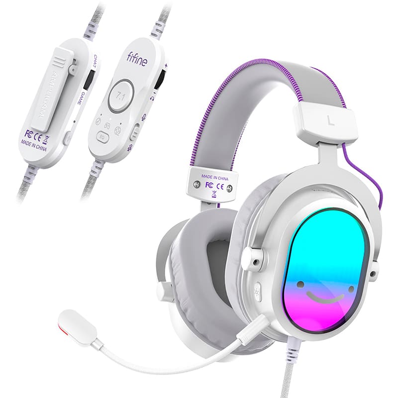 Гарнітура FIFINE H16W 7.1 RGB White