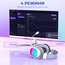 Гарнітура FIFINE H16W 7.1 RGB White