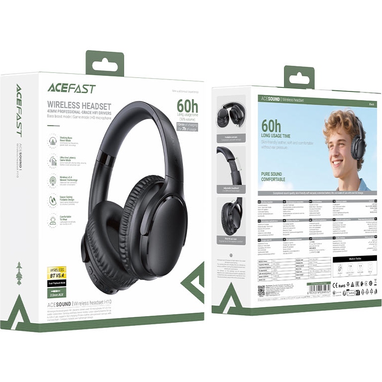 Замовити Гарнітура ACEFAST H10 Black (6974316284932)