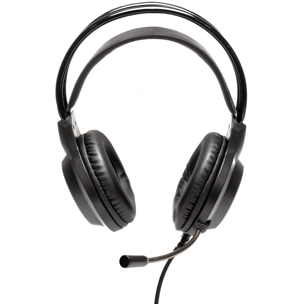 Гарнітура HOLMER H-01GS Black Додатково М'які PU амбушюри; регулювання оголов'я; сумісність: ПК, ноутбук, планшет, мобільний телефон.