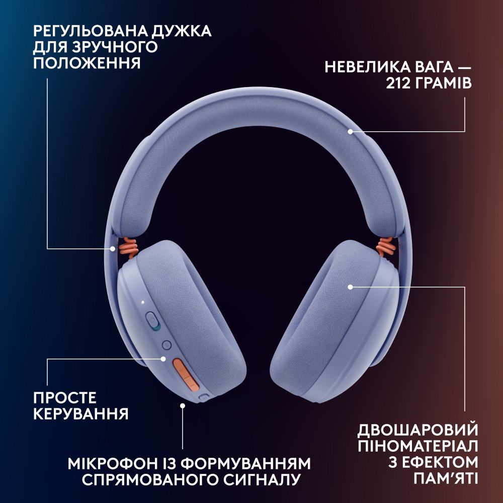 Заказать Гарнитура LOGITECH G325 LIGHTSPEED Wireless Gaming Headset Lilac (981-001538)