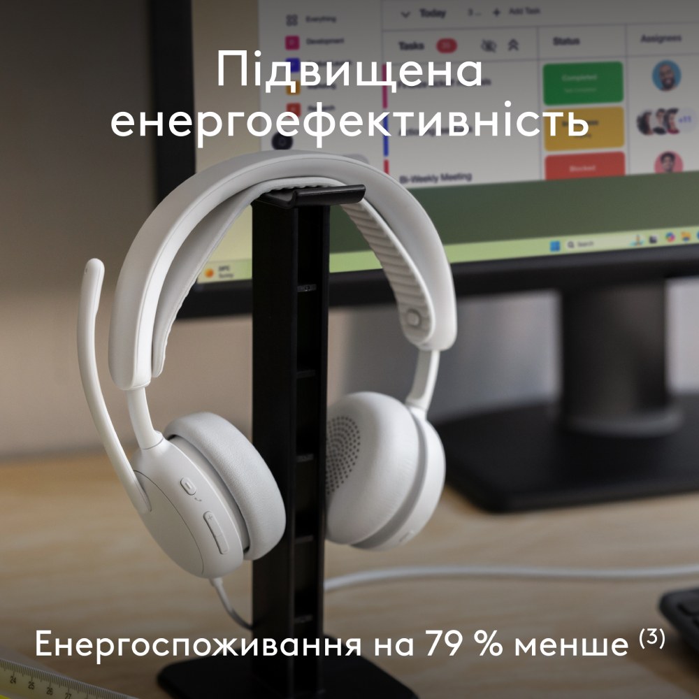 Гарнитура LOGITECH ZONE Wired 2 White (981-001621) Крепление дуга (над головой)