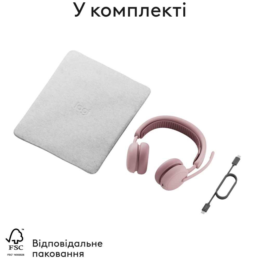 Обзор Гарнитура LOGITECH ZONE Wireless 2 ES Headset BT Rose (981-001510)
